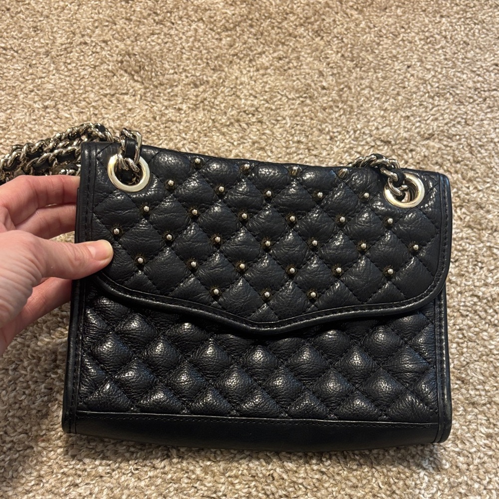 Rebecca Minkoff Black Quilted Chain Shoulder Bag - Picture 4 of 10